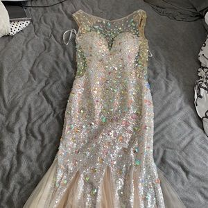 Champagne prom/ formal/ homecoming dress